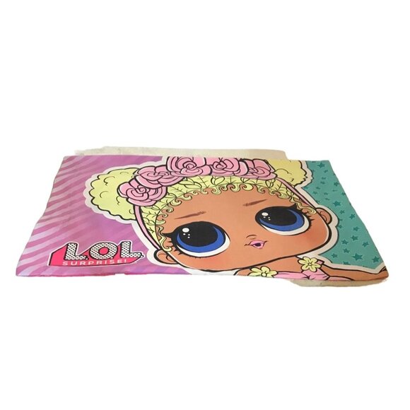 LOL Surprise Pink Cartoon Characters Pillowcase Royally Excited Double Sided - Picture 1 of 11